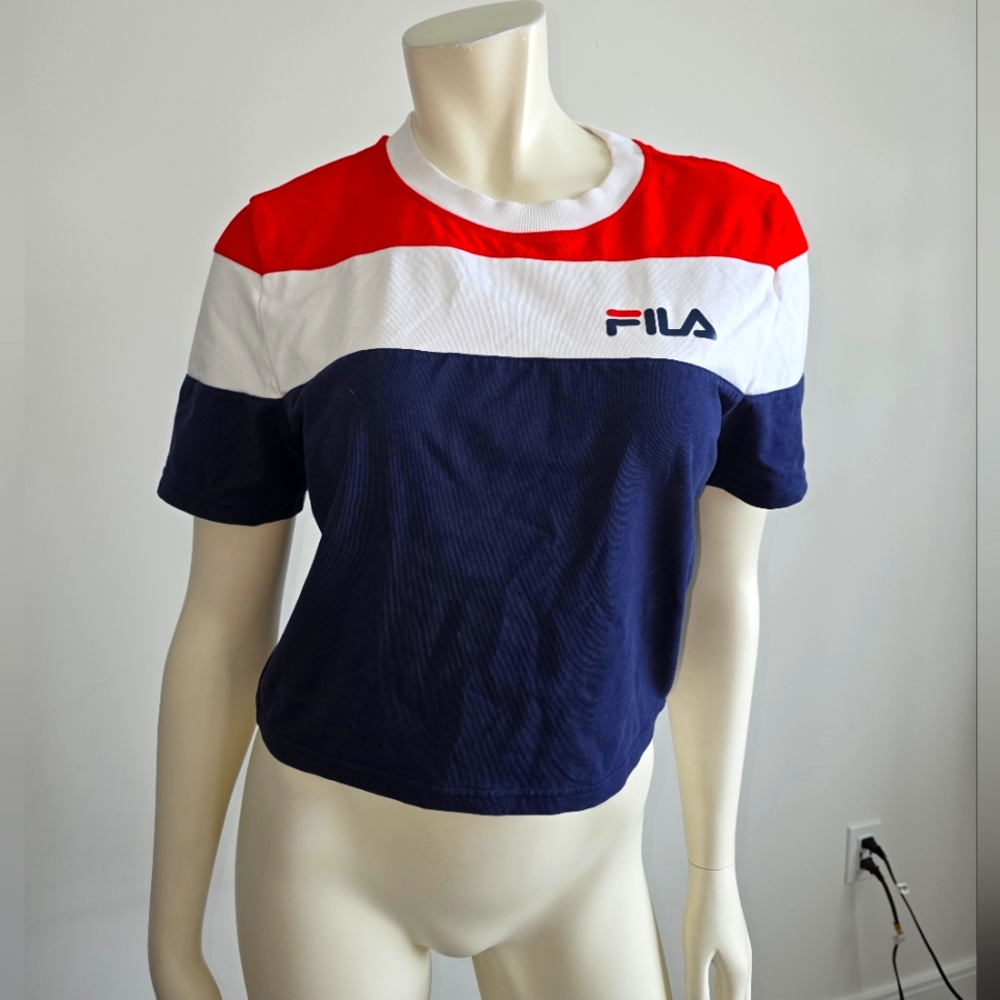 Fila Red White Blue Short Sleeve T-shirt M